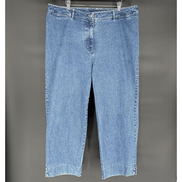 Lauren Ralph Lauren Women's Denim Straight Leg Jeans 18W Blue Med Wash - Picture 1 of 9